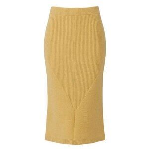 Sweet Baby Jamie Yellow Knit Pencil Midi Skirt Size Large AS-IS
